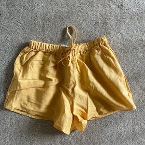 Charlie Holiday Linen Yellow Shorts